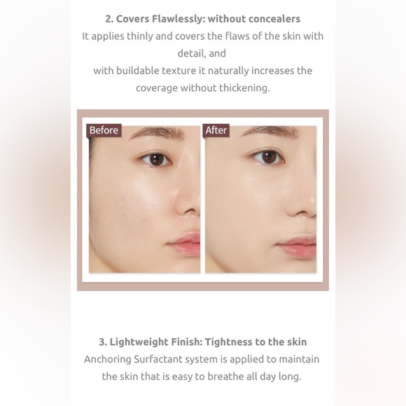 Kbeauty💕 Etude House Double Lasting Foundation SPF 35 in Neutral Vanilla 17N - Picture 2 of 3